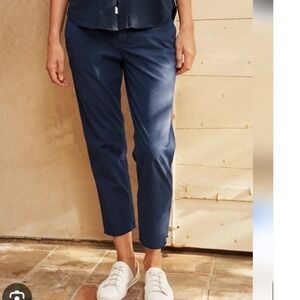 FRANK & EILEEN Navy Wicklow Pants Cotton Size 2‎